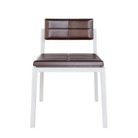 Cadeira Noah Encosto Anatômico Pés Brancos. Courino Café Courino Café - 5