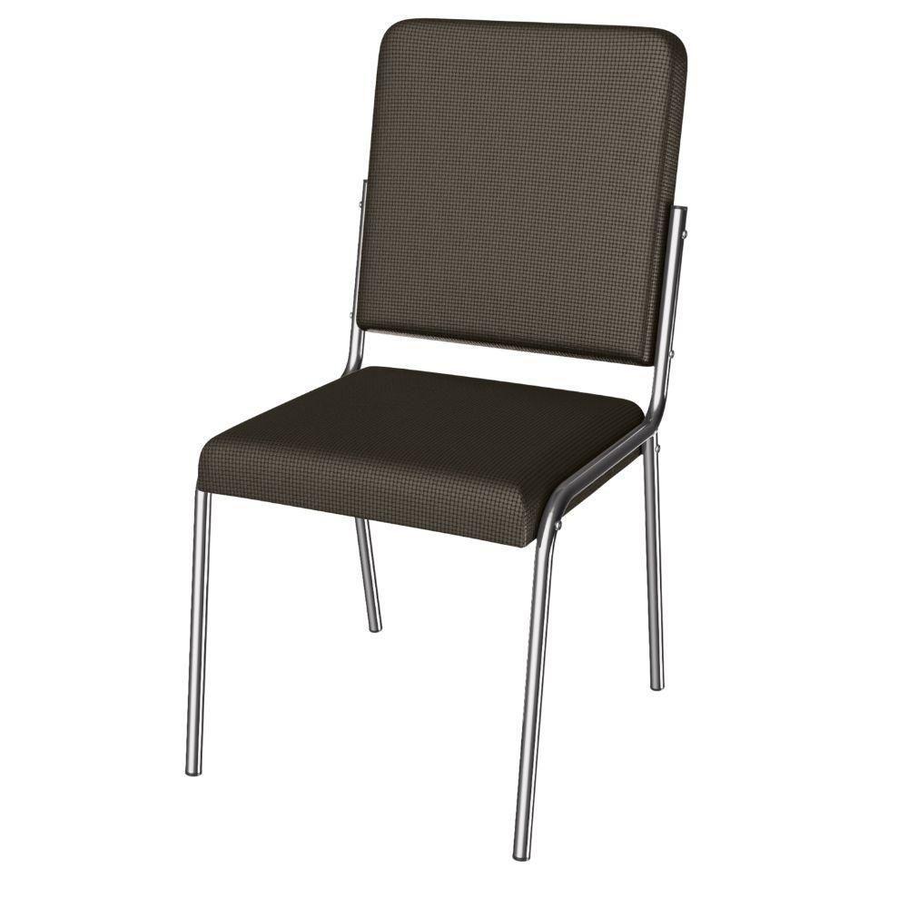 Kit 2 Cadeiras Cromada Sala Jantar 2C129CR Corino Kappesberg Marrom - 3