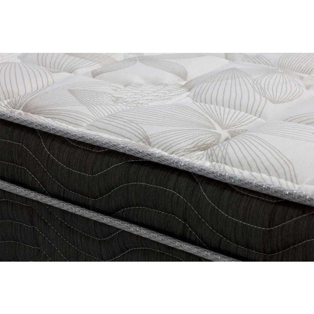 Cama Box Baú King: Colchão Molas Ortobom Nanolastic Light + Base Crc Courano Black(186X198) - 2