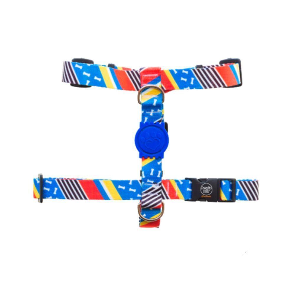 Peitoral Para Cães H Osso Azul Ampla Pet Tamanho G - 1