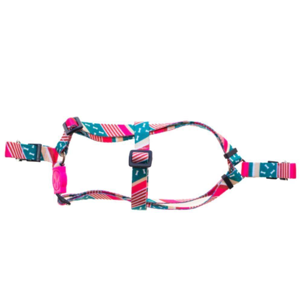 Peitoral Para Cães Osso Rosa Ampla Pet Tamanho P - 1