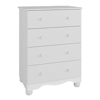 Cômoda Infantil Júnior New 4 Gavetas Branco Brilho - Móveis Peroba