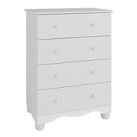 Cômoda Infantil Júnior New 4 Gavetas Branco Brilho - Móveis Peroba - 1