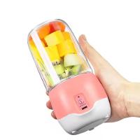 Liquidificador Portatil Sem Fio Mixer Blender Rosa Mini Processador Smoothie Sucos Vitamina Fitness Usb Recarregavel - 3