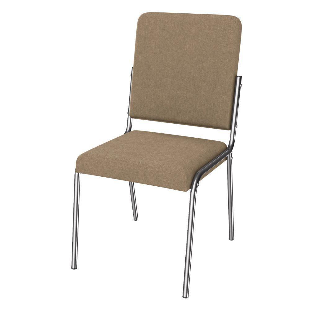 Kit 2 Cadeiras Cromada Sala Jantar 2C129CR Corino Kappesberg Capuccino - 5