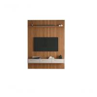 Conj. Painel Oslo Frisado C/ Prateleira - Jequitiba + Bancada Bali 1.9 3 Gaveteiros - Off White - 2