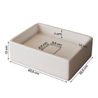 Cuba Pia Para Banheiro Retangular Rafinatta Branco Brilho Branco Brilho - 3