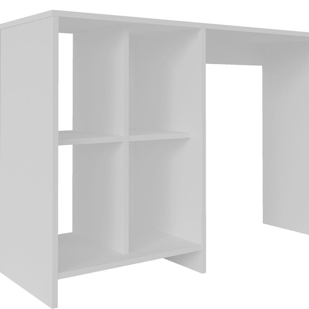 Escrivaninha - Mesa Para Notebook Matrix Branco E 4 Nichos - Artely - 2