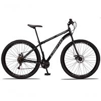 Bicicleta Aro 29 Aço Carbono 21v Cripto Freios A Disco Garfo - Preto/prata - 17 Preto/prata - 1