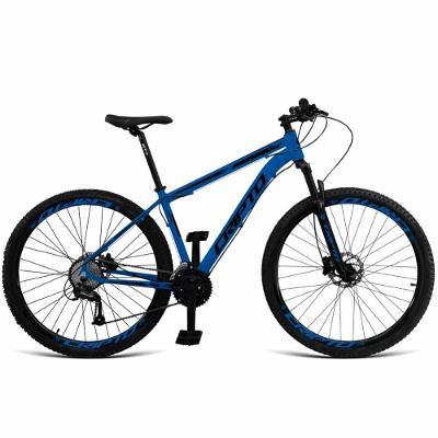 Bicicleta Aro 29 Cripto 24 Marchas Freios Disco E Suspensão Pneu Bege - Azul Hunter/preto - 19" Azul Hunter/preto