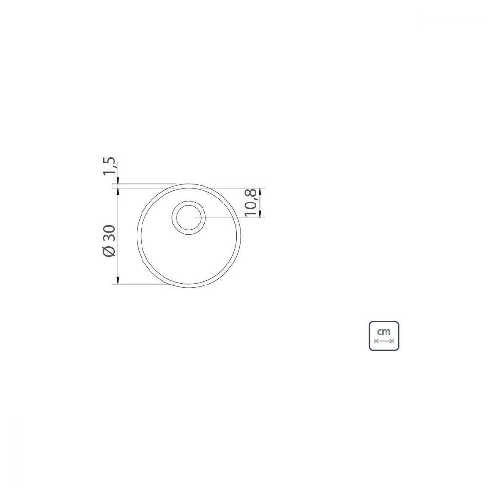 Cuba Tramontina Luna 30 Bl Perfecta Em Aço Inox Polido 30 Cm - 2