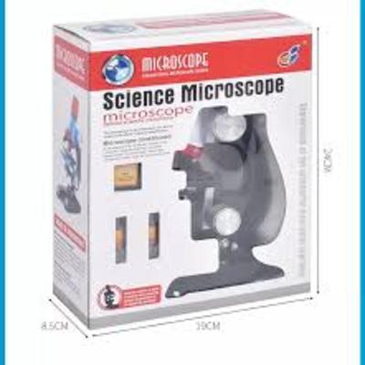Kit Microscopio Estudantil Aumento 100x 400x 1200x Led Com Acessorios Laboratorio Infantil