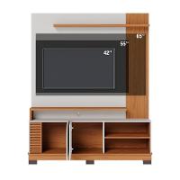 Estante Home TV 65 Polegadas 2 Portas 152 Cm Jurere Colibri Off White Matte Freijo - 9