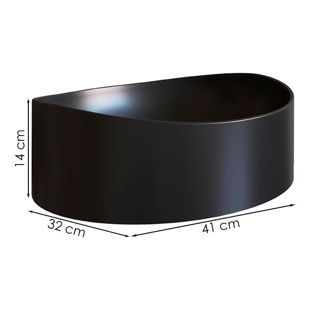 Cuba De Apoio Para Banheiro Em Marmore Sintetico 941012 Preto - 3