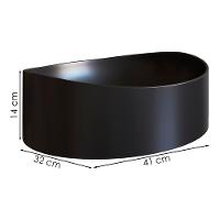 Cuba De Apoio Para Banheiro Em Marmore Sintetico 941012 Preto - 3