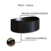 Cuba De Apoio Para Banheiro Em Marmore Sintetico 941012 Preto