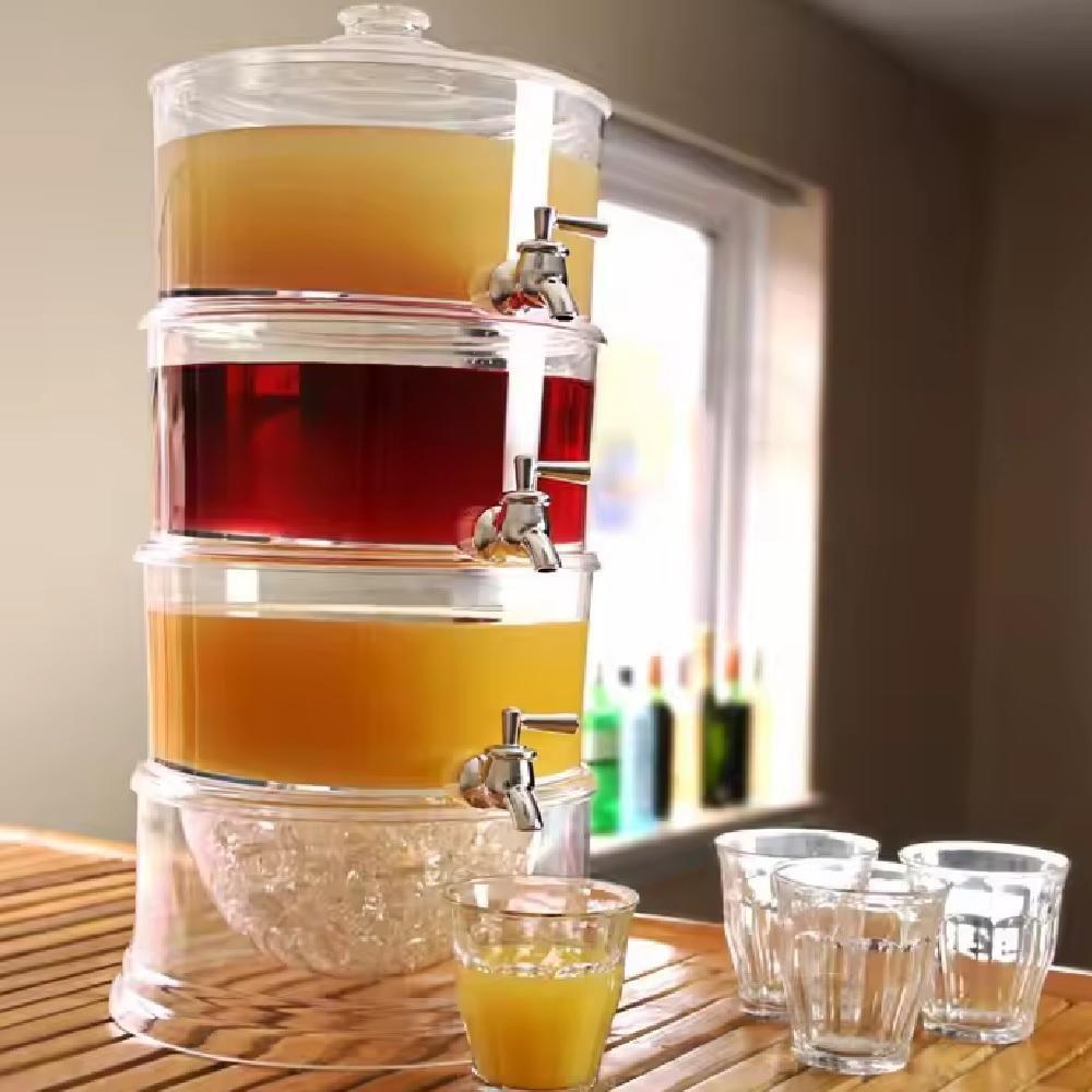 Suqueira Tripla Dispenser 3 Em 1grande 10,5 Litros Acrilico Multiuso - 5