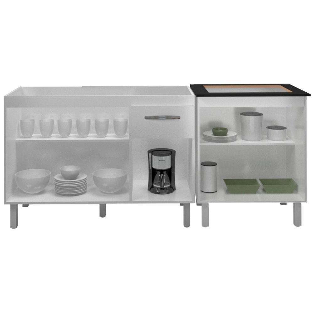 Balcao Pia 120cm E Cooktop 4 Bocas Mobbs Branco - 5