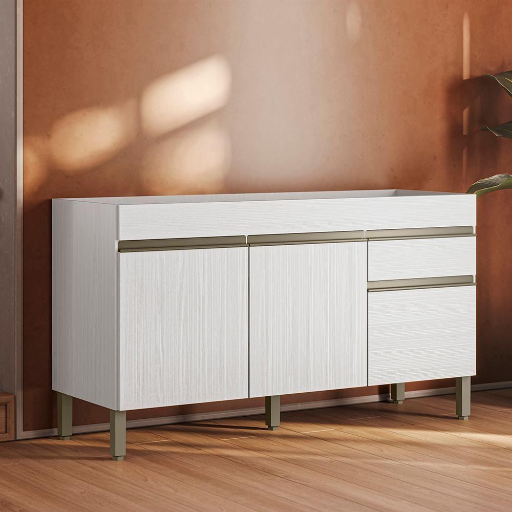 Balcao Para Pia 3 Portas 1 Gaveta 150 Cm Line Ktp Supremo - 6