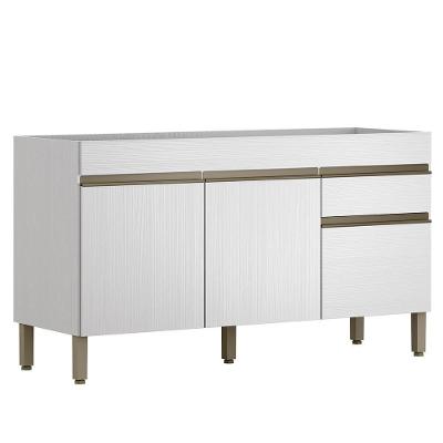 Balcao Para Pia 3 Portas 1 Gaveta 150 Cm Line Ktp Supremo