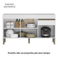 Balcao Para Pia 3 Portas 1 Gaveta 150 Cm Line Ktp Supremo - 5