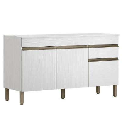 Balcao Com Tampo 3 Portas 1 Gaveta 150 Cm Line Ktp Supremo