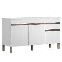 Balcao Com Tampo 3 Portas 1 Gaveta 150 Cm Line Ktp Supremo - 1