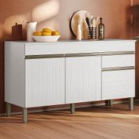 Balcao Com Tampo 3 Portas 1 Gaveta 150 Cm Line Ktp Supremo - 2