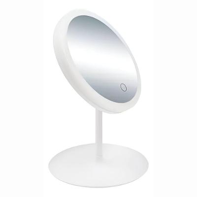 Espelho De Maquiagem Led Ring Light Touch Usb Branco