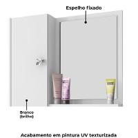 Armario Espelheira 1 Porta 57 Cm Genova Bechara Branco - 5