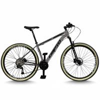 Bicicleta Aro 29 Cripto 24 Marchas Freios Disco E Suspensão Pneu Bege - Grafite/preto - 15" Grafite/preto - 1