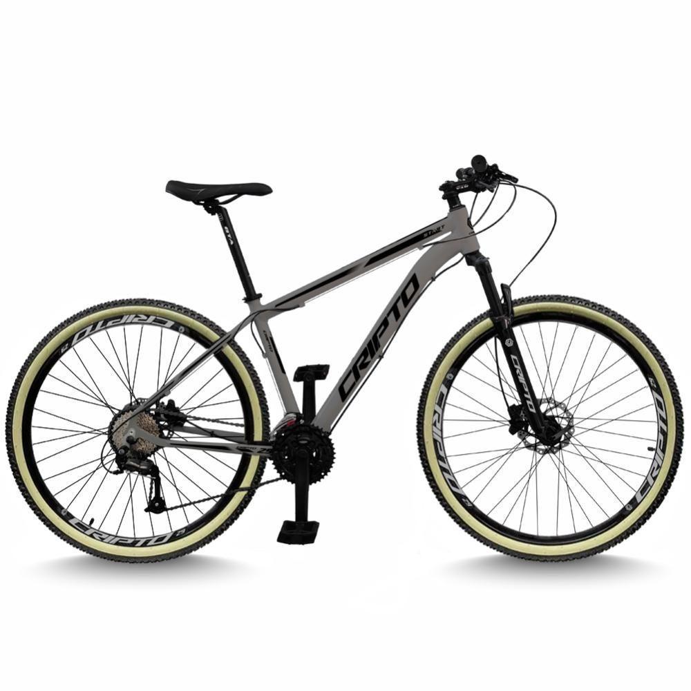 Bicicleta Aro 29 Cripto 24 Marchas Freios Disco E Suspensão Pneu Bege - Grafite/preto - 17" Grafite/preto - 1