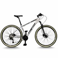 Bicicleta Aro 29 Cripto 24 Marchas Freios Disco E Suspensão Pneu Bege - Branco/preto - 19" Branco/preto - 1