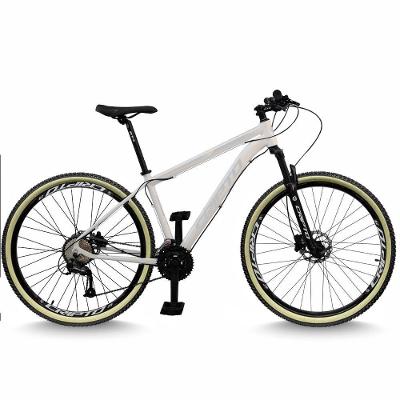 Bicicleta Aro 29 Cripto 24 Marchas Freios Disco E Suspensão Pneu Bege - Branco/prata - 17" Branco/prata