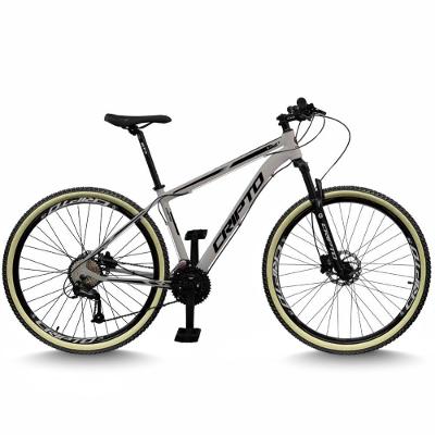 Bicicleta Aro 29 Cripto 24 Marchas Freios Disco E Suspensão Pneu Bege - Prata/preto - 21" Prata/preto