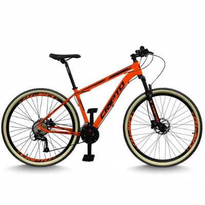 Bicicleta Aro 29 Cripto 24 Marchas Freios Disco E Suspensão Pneu Bege - Laranja/preto - 17" Laranja/preto