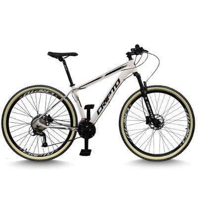 Bicicleta Aro 29 Cripto 24 Marchas Freios Disco E Suspensão Pneu Bege - Branco/preto - 17" Branco/preto