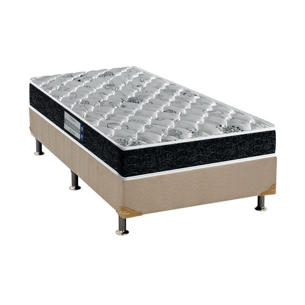 Cama Box Solteiro: Colchão Anatômico Probel D45 Firmepedic Advanced Tech2000 + Base CRC Suede Clean(88x188) - 1