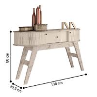 Aparador Turim Com Nichos Calacata-off-white - 2