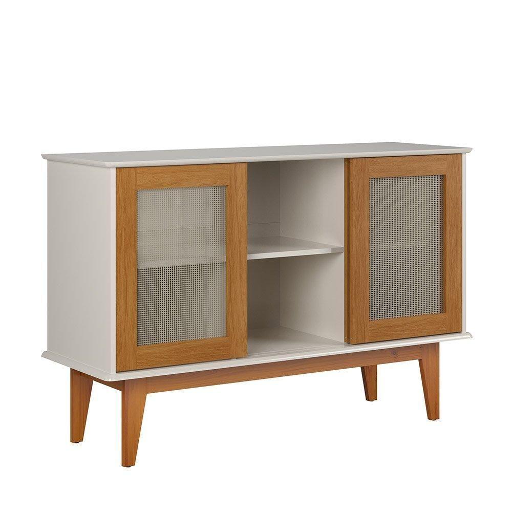 Aparador Buffet Detroit 03 Portas Off White/nature - Tebarrot - 2