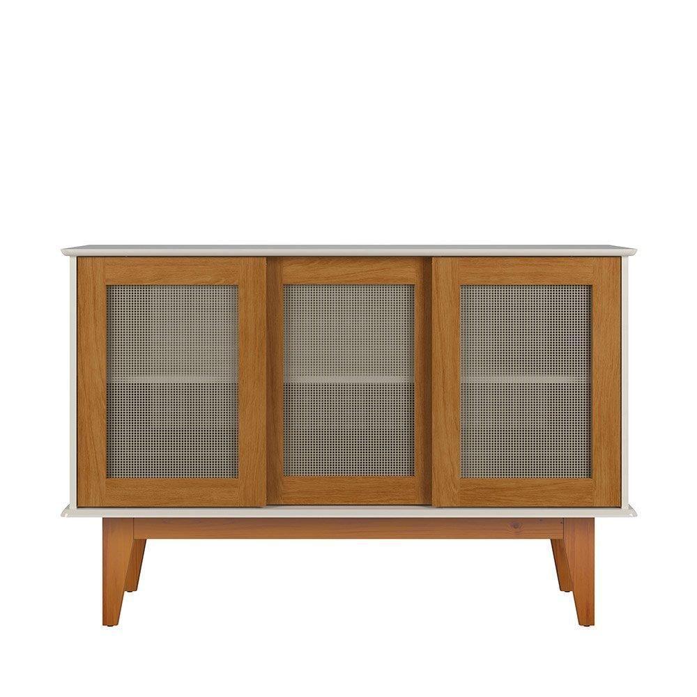 Aparador Buffet Detroit 03 Portas Off White/nature - Tebarrot - 3