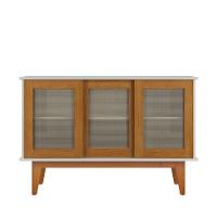 Aparador Buffet Detroit 03 Portas Off White/nature - Tebarrot - 3