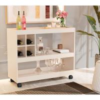 Aparador Adega Bar Com Suporte Para Taças 4151 Perola - 1