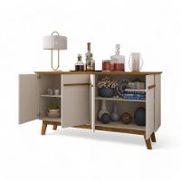 Aparador 04 Portas Opala Cinamomo E Off White Bechara - 2