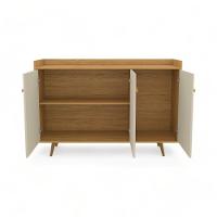 Aparador 03 Portas Quartzo Cinamomo E Off White Bechara - 2