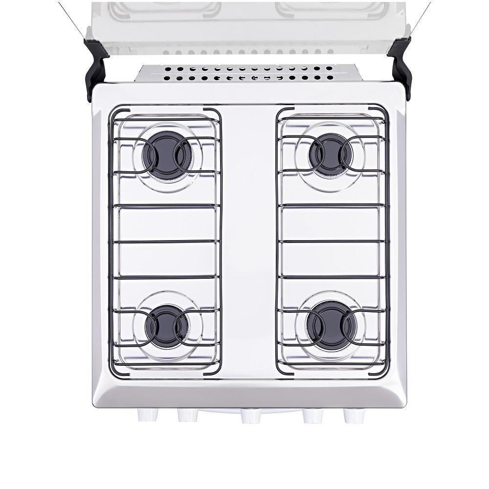 Fogão Atlas 4 Bocas Mesa De Inox Coliseum Plus Branco - 3