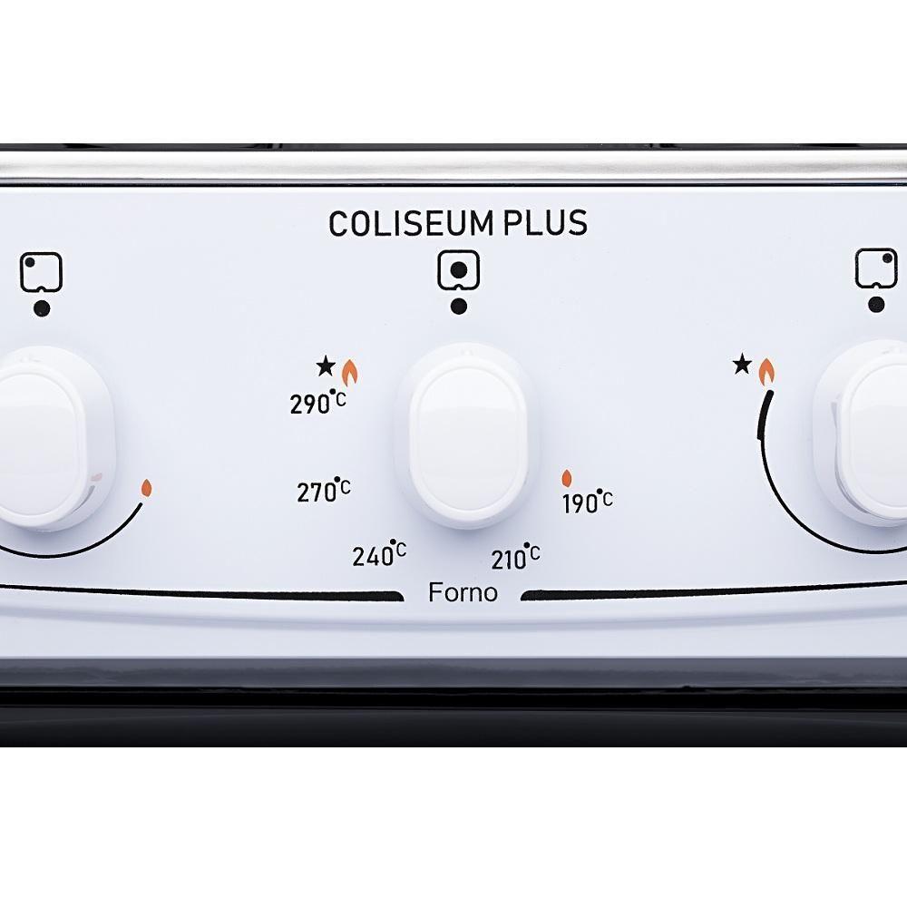 Fogão Atlas 4 Bocas Mesa De Inox Coliseum Plus Branco - 5