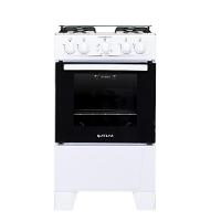 Fogão Atlas 4 Bocas Mesa De Inox Coliseum Plus Branco - 1