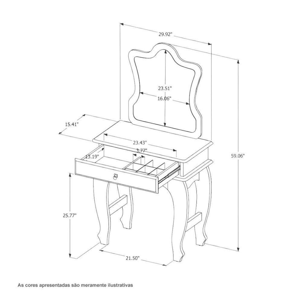 Penteadeira Jb 7200 Rosê Bechara - 3