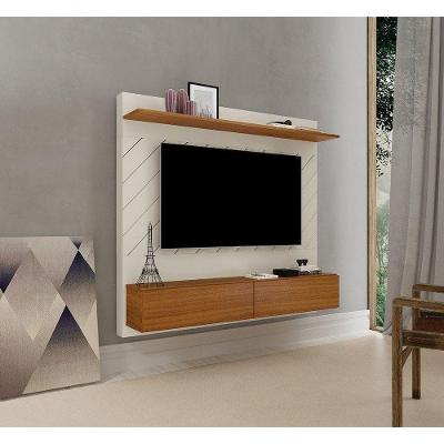Painel Para Tv 60 Com Prateleira Meline Carvalho New - Off White - Luapa